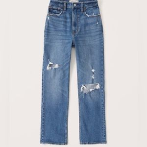 A&F Ultra High Rise Ankle Straight Jean 6S